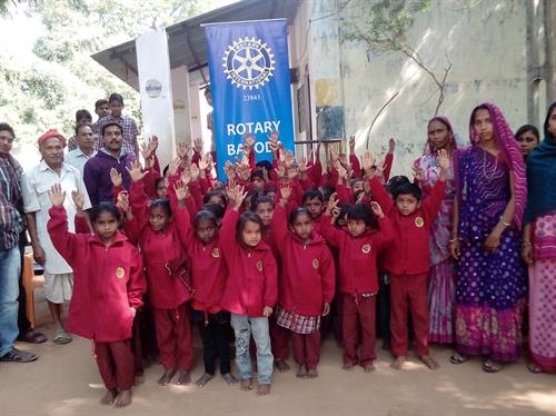 Sweater Distribution to Primary School Children in Chhotaudepur by Rotary Club